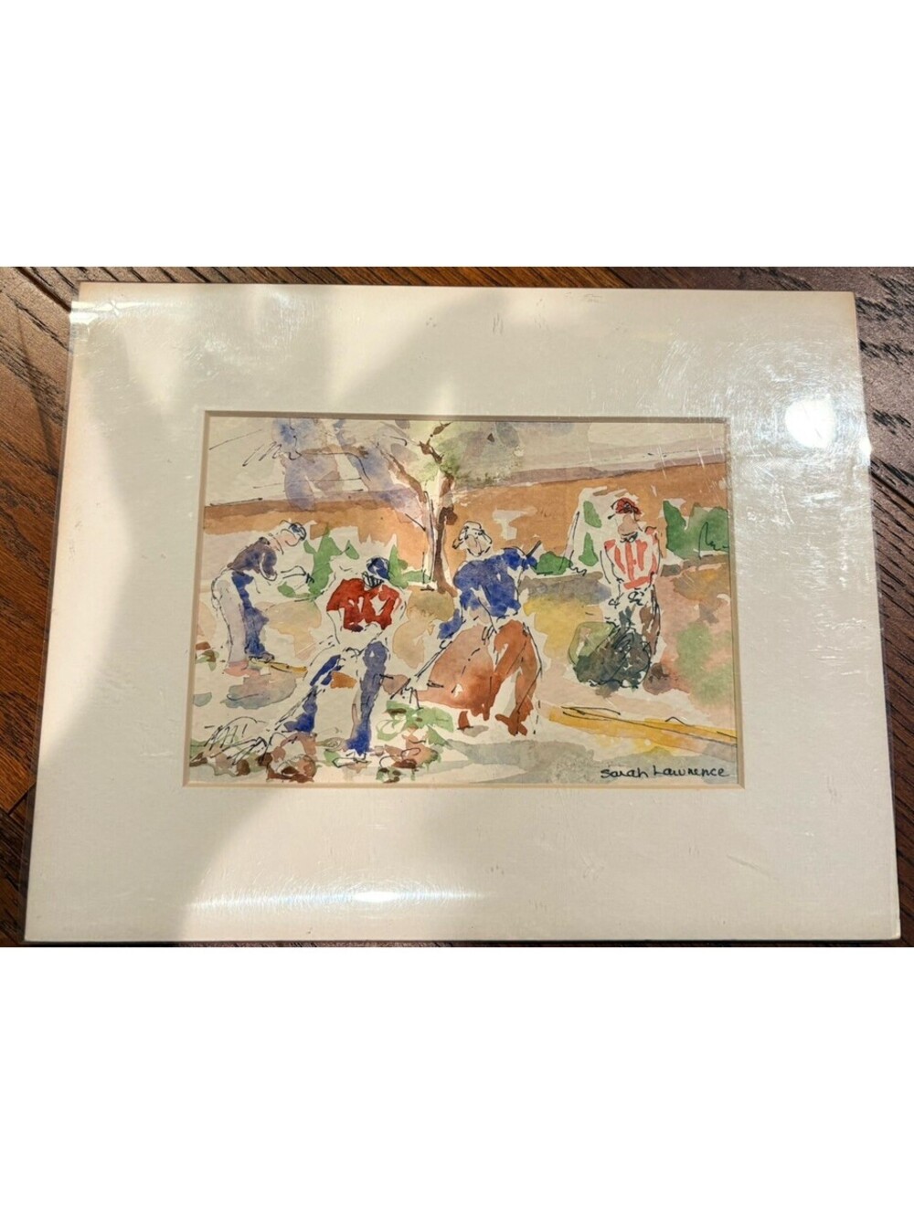 SIGNED Watercolor Print By Sarah Lawrence Matted 8x10